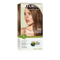 Naturtint 6WG Radiant Golden Dark Blonde packaging, ammonia-free color kit for easy at-home coloring.