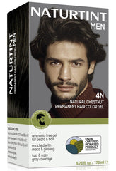 Naturtint Mens 4N packaging highlights shade for gray coverage