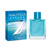 Nautica Oceans Pacific Coast bottle on display presents a fresh daily fragrance.