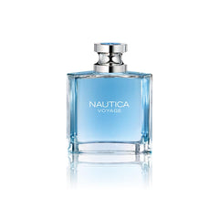 Nautica Voyage bottle closeup emphasizes fresh sea-breeze scent for daily wear