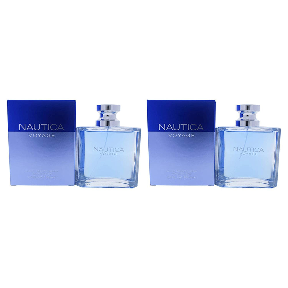 Nautica Voyage bottle being spritzed for a fresh day long scent