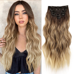 NAYOO clip-in extensions deliver full-head volume with a six-piece set.
