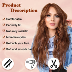 NAYOO 26 inch side view emphasizes full waves for versatile styling.