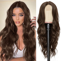 NAYOO long-wavy-wig-26-inch-dark-brown offers natural volume for daily styling.