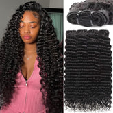 NBRUW Deep Wave Bundles 20-inch close-up shows natural texture and silky shine.