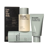 Nécessaire Body Essentials body wash bottle pour reveals a gentle eucalyptus cleanse.
