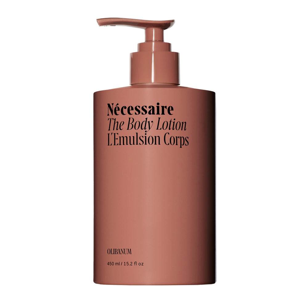Nécessaire body lotion with pump delivers smooth daily hydration.