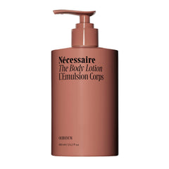 Nécessaire body lotion with pump delivers smooth daily hydration.