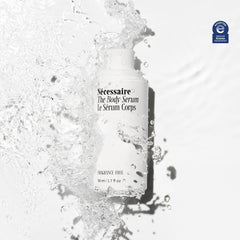 Nécessaire The Body Serum 1.7 oz packaging on vanity for daily hydration.