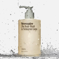Nécessaire The Body Wash Eucalyptus packaging emphasizing vegan, clean ingredients