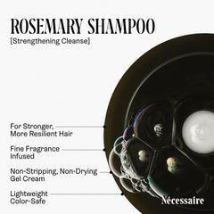Close-up of rosemary sprigs used in Nécessaire Rosemary Shampoo formulation