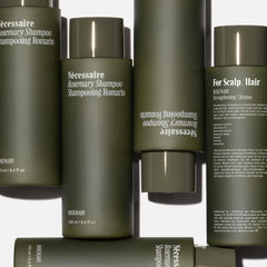 Foaming Nécessaire Rosemary Shampoo lather demonstrates gentle cleansing