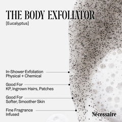 Nécessaire The Body Exfoliator AHA/BHA/PHA exfoliation in action