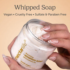 Nectar Life whipped soap vanilla-sugar lather ready for a nourishing shower