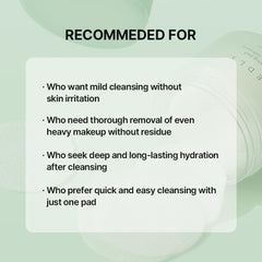NEEDLY Mild Cleansing Pad smooth side closeup showcases soothing residue-free finish