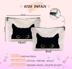NEGIGA Cat Makeup Bag inside layout highlighting compartments for tools