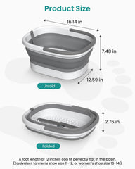 Nekteck foot spa basin acupressure nodes for soothing foot massage