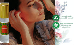 Nemat Amber Perfume Oil Roll-On application for on-the-go scent.