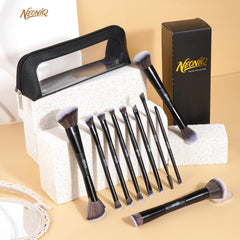 NEONIQ travel kit protective bag keeps brushes organized and portable for on-the-go touch-ups.