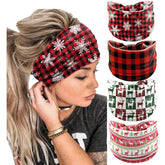 NERTNJIFOR Christmas Claus tree headbands for women, festive wear for parties.