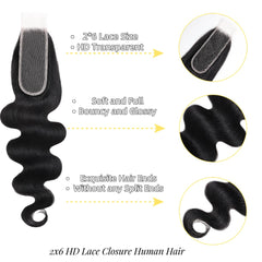 NERUMO 14inch Brazilian virgin closure displaying healthy shine and versatile styling