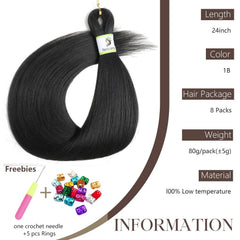 Nescorner braiding hair pre stretched close-up texture shows natural yaki look for blends.