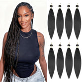 Nescorner braiding hair pre stretched 24 inch front view highlights quick installation potential.