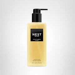 NEST New York Amalfi Lemon & Mint packaging closeup signals gluten-free and cruelty-free ethos