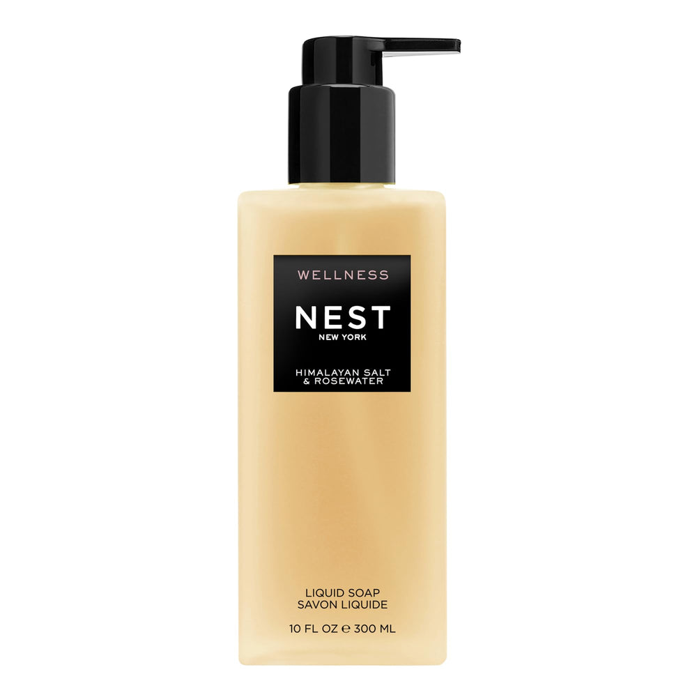 NEST New York liquid soap bottle front pump for easy daily cleansing and a calming scent
