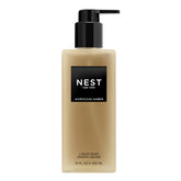 NEST New York Moroccan Amber liquid soap bottle closeup for daily cleansing ritual with earthy fragrance.