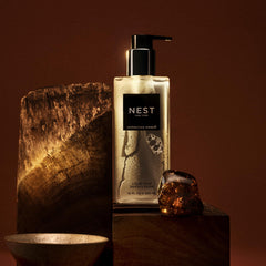 NEST New York Moroccan Amber ingredients detail natural extracts for nourished skin.