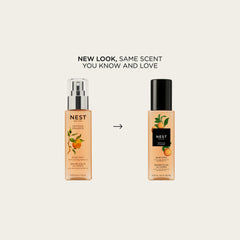 NEST New York Seville Orange Body Mist spray application showcasing a light, refreshing aroma.