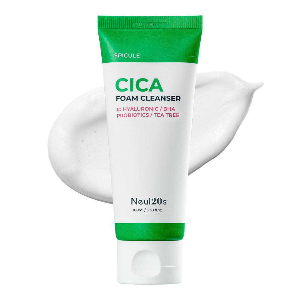 NEUL20S Spicule CICA Foam Cleanser bottle front for gentle hydrating daily cleansing.