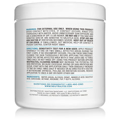 Neutralyze Exfoliating Acne Toner Pads dual-texture closeup highlighting gentle and deep cleansing.