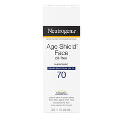 Neutrogena Age Shield SPF70 application demonstrating smooth lotion on skin.