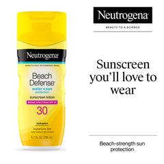 Neutrogena Beach Defense face application showing quick face protection