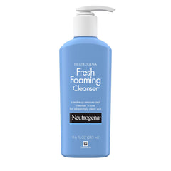 Neutrogena Fresh Foaming Cleanser bottle-pour showcases easy one-step makeup removal