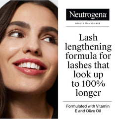 Neutrogena Healthy Lengths Mascara brush-separator shows defined, separated lashes.