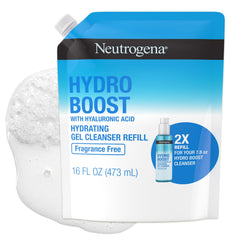 Neutrogena Hydro Boost cleanser foaming lather delivers silky, gentle cleansing