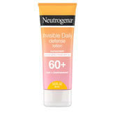 Neutrogena Invisible Daily Defense Sunscreen Lotion bottle ready for outdoor protection.