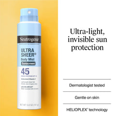 Neutrogena non-greasy finish spray demonstrates sheer ultralight feel during outdoor runs
