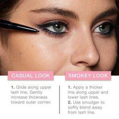 Neutrogena Nourishing Eyeliner Pencil Cosmic Black swatch on skin.