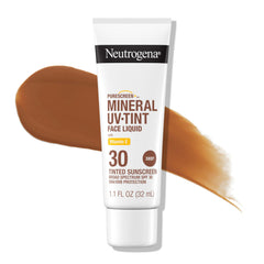 Neutrogena Purescreen tinted sunscreen Deep bottle for daily sun protection.
