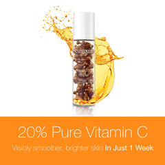 Neutrogena Rapid Tone Repair capsule release demonstrates fresh vitamin C for application.