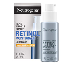 Neutrogena Rapid Wrinkle Repair jar closeup illustrating creamy texture for daily anti-aging care.