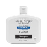 Neutrogena Scalp Therapy bottle front with anti-dandruff formula for a refreshed scalp.