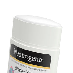 Neutrogena Sheer Zinc Kids Sunscreen Stick applied to the face in a gentle glide