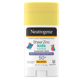 Neutrogena Sheer Zinc Kids Sunscreen Stick packaging shows travel-friendly design for families