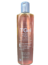Neutrogena T-Gel bottle 250ml demonstrates a therapeutic anti-dandruff solution for daily scalp care.