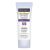Neutrogena Ultra Sheer Dry-Touch sunscreen bottle with a matte finish for daily wear.